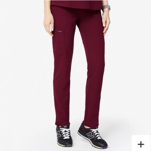 Figs Yola Scrub Pants - Burgundy - S